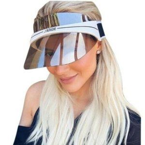 NEW CHRISTIAN DIOR CLUB1 VISOR WHITE BLUE MIRROR …